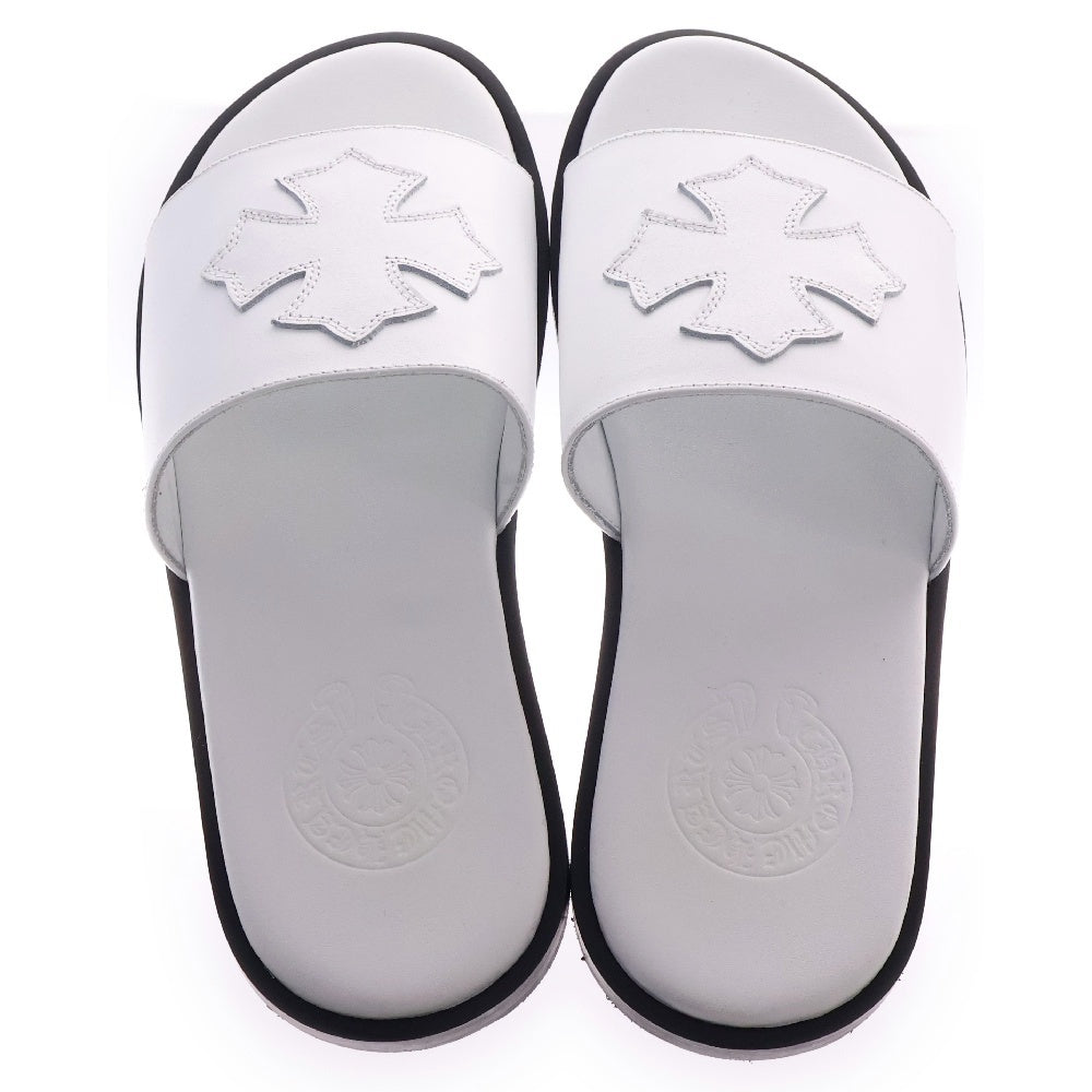 CHROME HEARTS(クロムハーツ) CH SLIDE LEATHER CHプラスパッチ レザーサンダル ホワイト