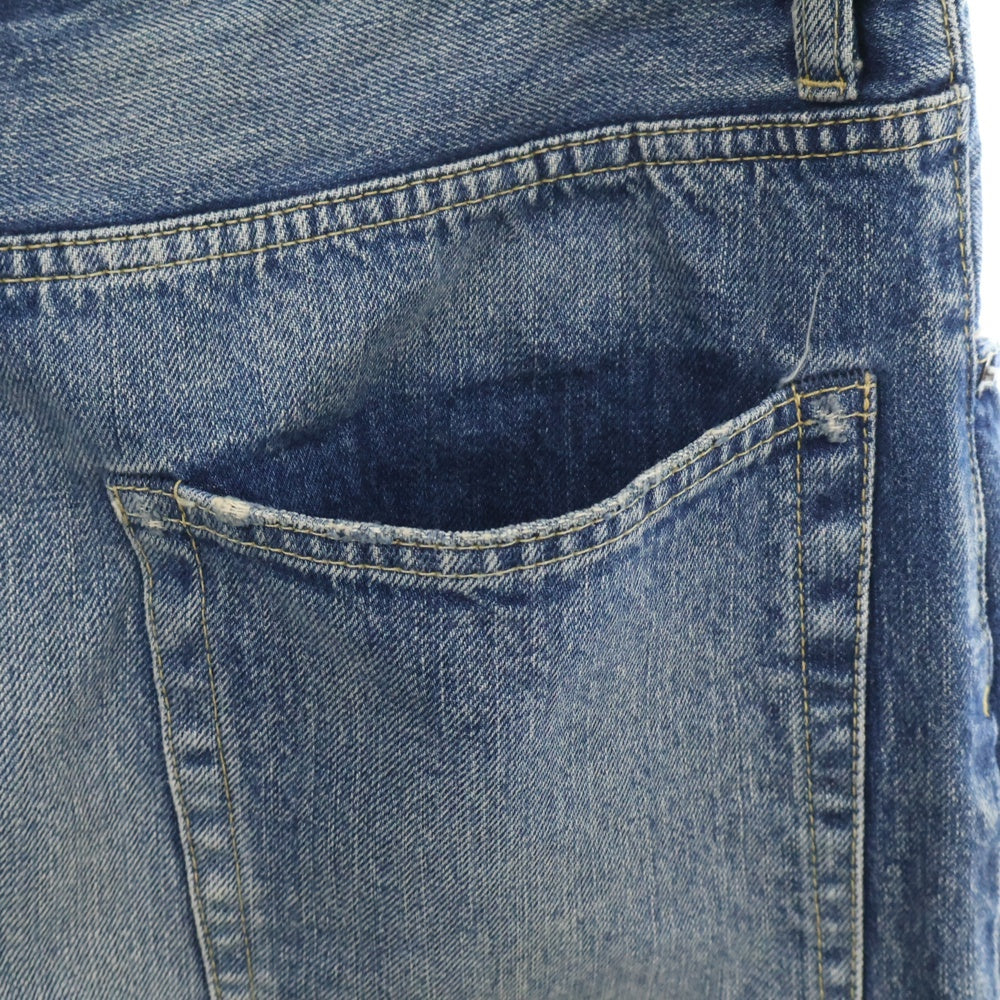 MINEDENIM(マインデニム) W.Straight 5pocket USS ワイド ストレート 5ポケット ダメージ加工 デニムパンツ インディゴ 2308-1003-86-342
