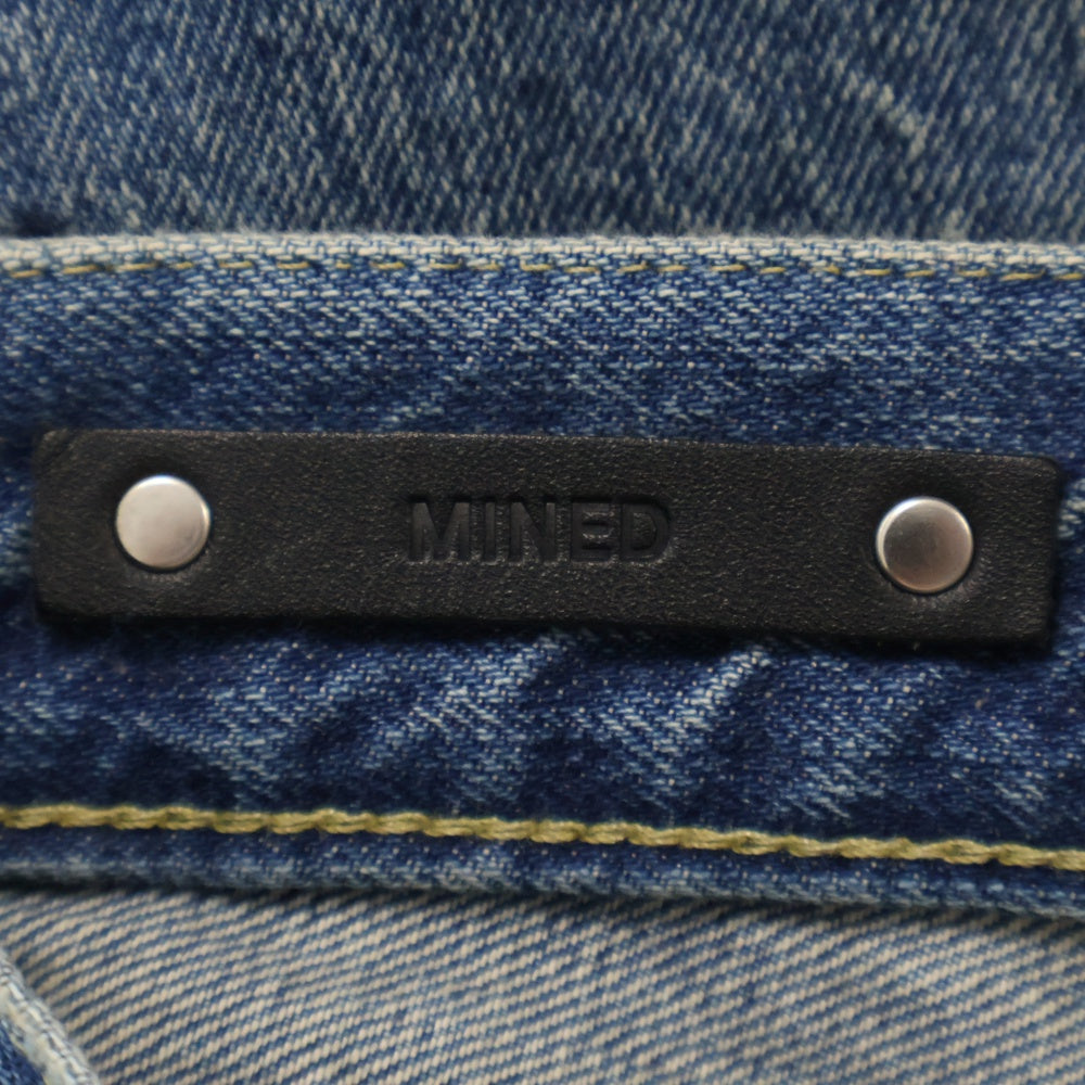 MINEDENIM(マインデニム) W.Straight 5pocket USS ワイド ストレート 5ポケット ダメージ加工 デニムパンツ インディゴ 2308-1003-86-342