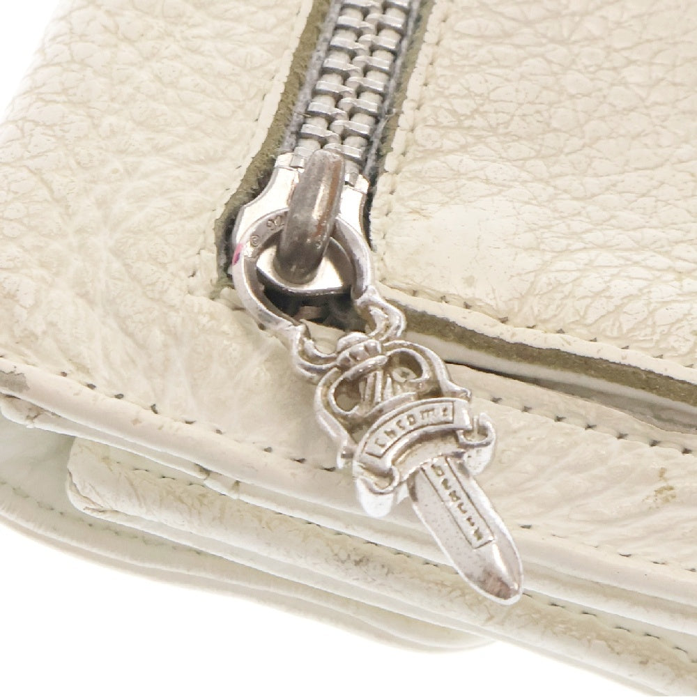 CHROME HEARTS(クロムハーツ) WAVE MINI ウェーブミニ レザーウォレット 財布 ホワイト BCA373