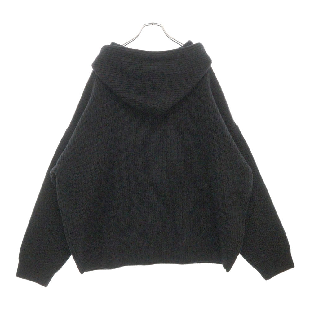 CELINE(セリーヌ) Chain Hooded Sweater in Wool チェーンロゴデザイン ウールフーディ パーカー ブラック 2AG74430U