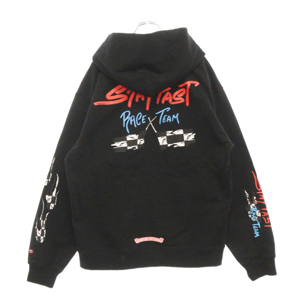 CHROME HEARTS(クロムハーツ) ×MATTY BOY PPO STAY FAST RACE TEAM HD PLVR マッティボーイ ステイファスト プルオーバースウェットパーカー ブラック