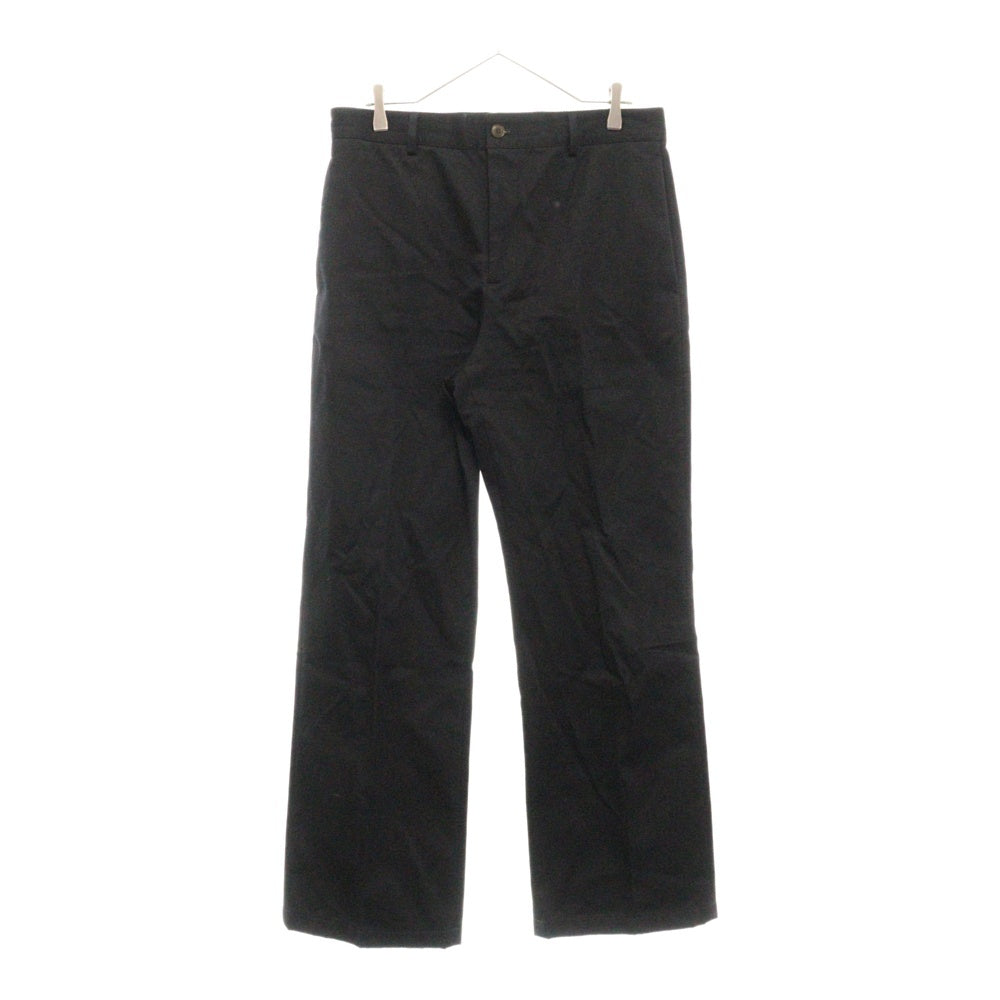 Acne Studios(アクネ ストゥディオズ) Twill trousers コットンツイル ノータック スラックスパンツ トラウザーズ ブラック FN-MN-TROU000808 BK0509