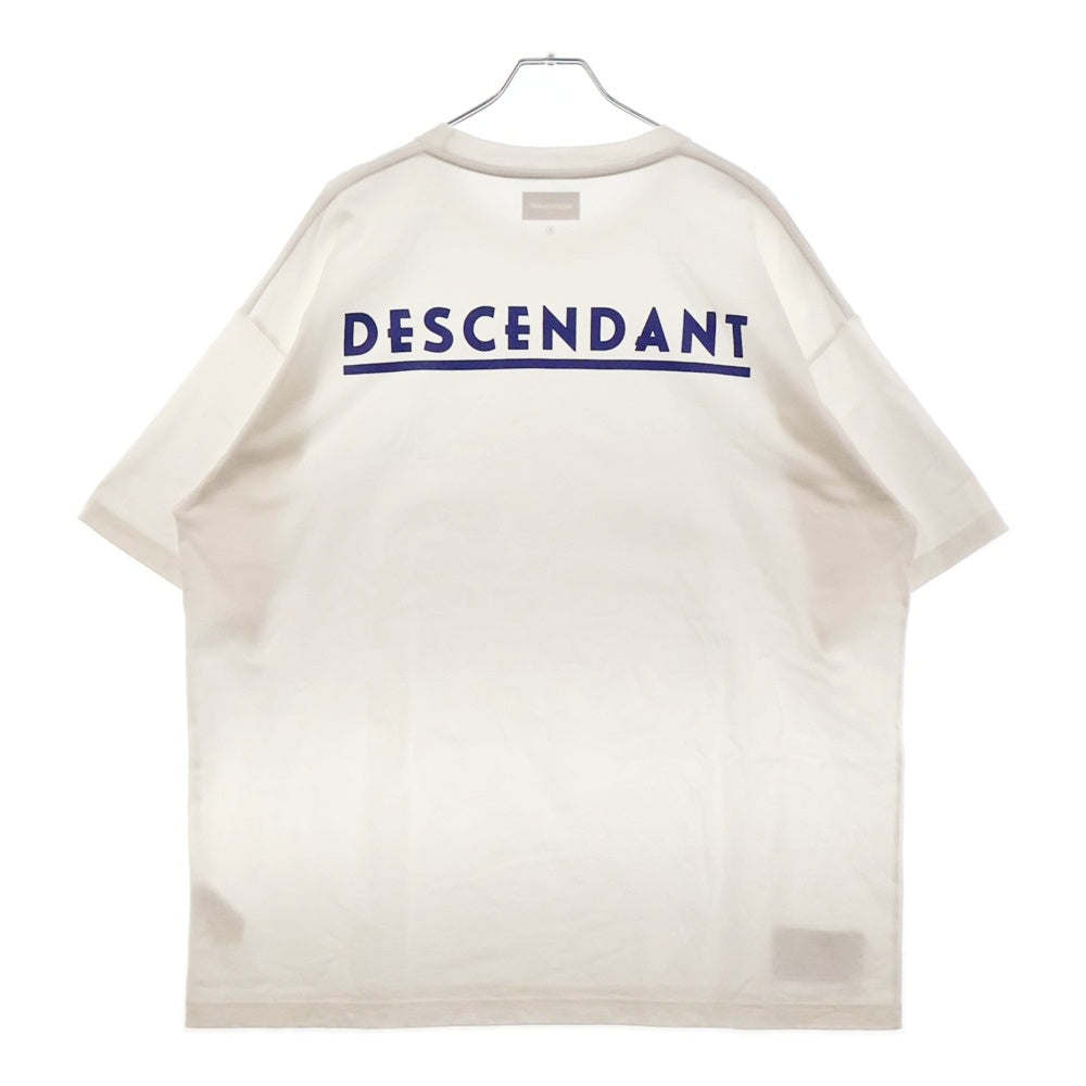 DESCENDANT(ディセンダント) 24SS OTL ORGANIC COTTON SS バックロゴプリント 半袖Tシャツ カットソー ホワイト 241ATDS-CSM04