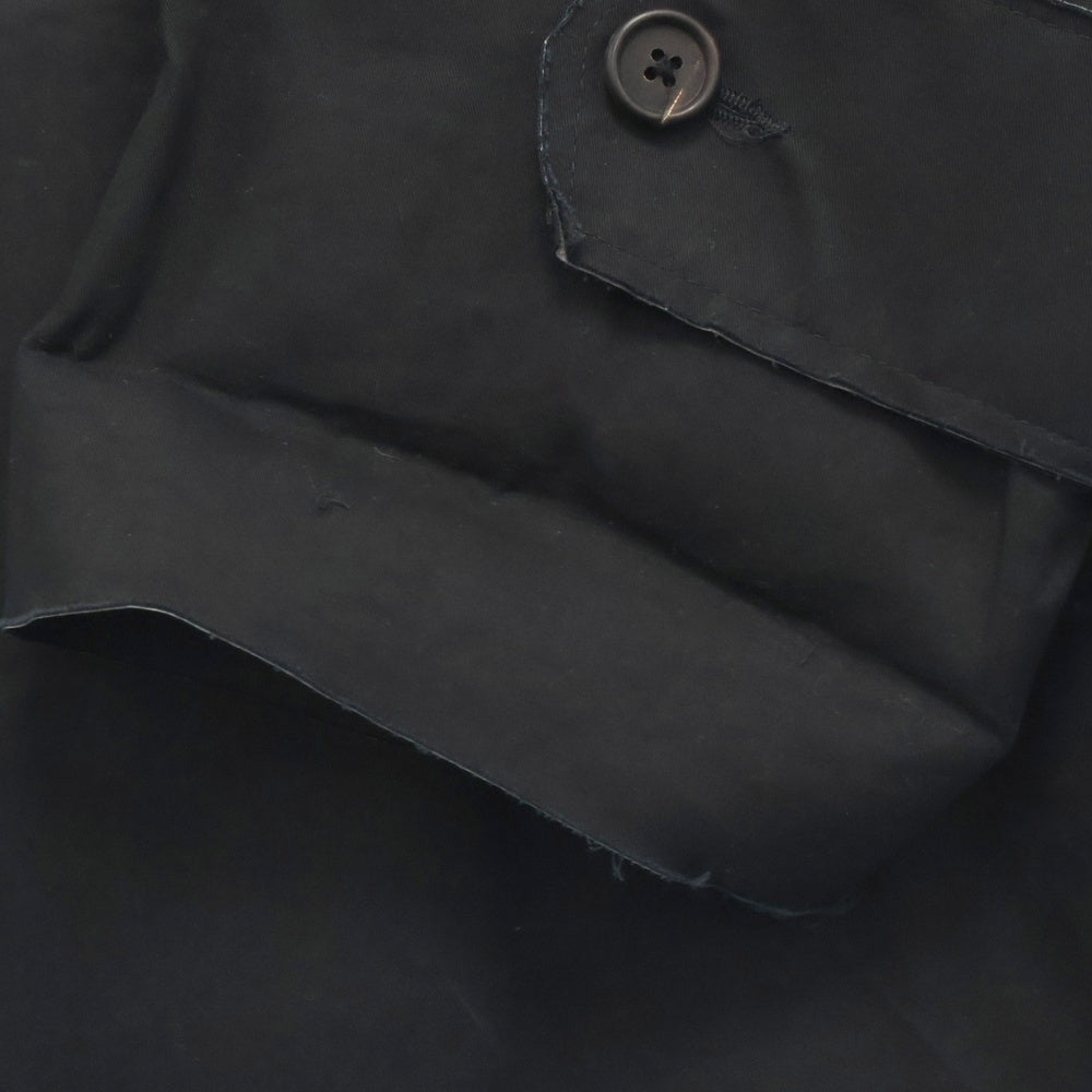 CAMIEL FORTGENS B.V.(カミエルフォートへンス) 22AW XXL MACKINTOSH カットオフデザイン コットンギャバジン ステンカラーコート ブラック 014