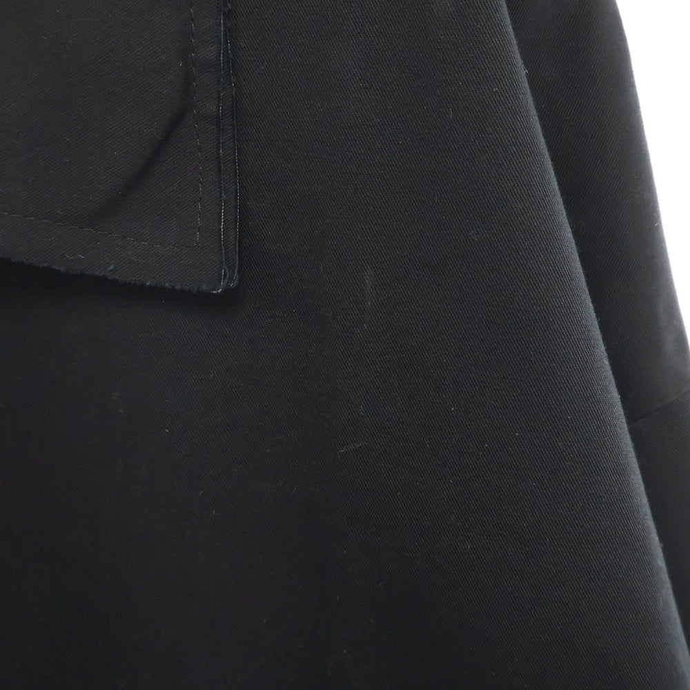 CAMIEL FORTGENS B.V.(カミエルフォートへンス) 22AW XXL MACKINTOSH カットオフデザイン コットンギャバジン ステンカラーコート ブラック 014