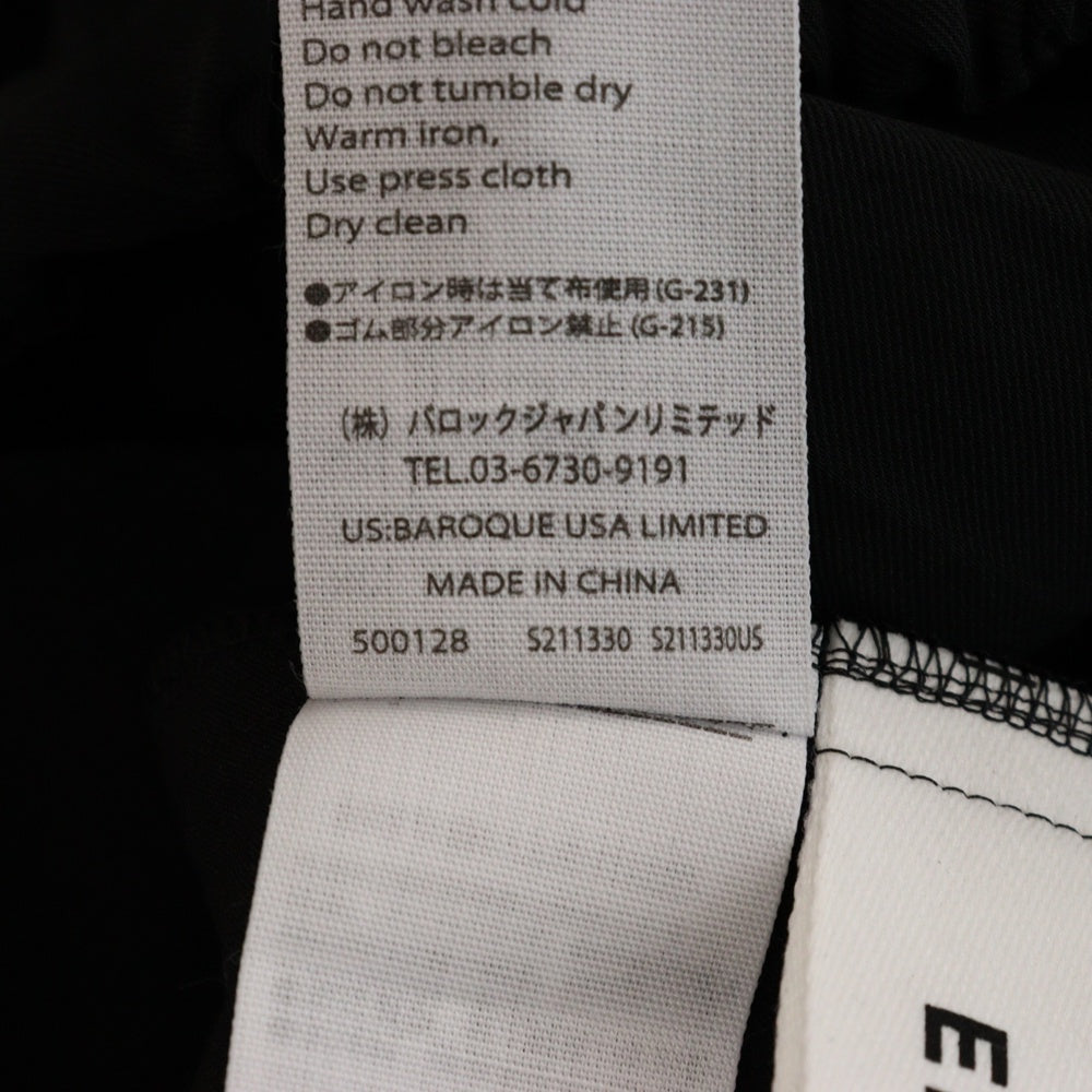 ENFOLD(エンフォルド) Comfotable Twill センタープレス ウエストゴム ワイドスラックス ブラック レディース 300ES131-3280