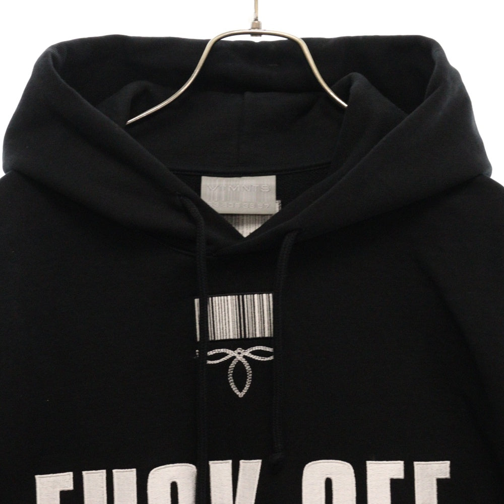 VTMNTS(ブイティーエムエヌティーエス) 22AW Fuck Off Fully Hoodie プルオーバーパーカー ブラック VL14HD500B