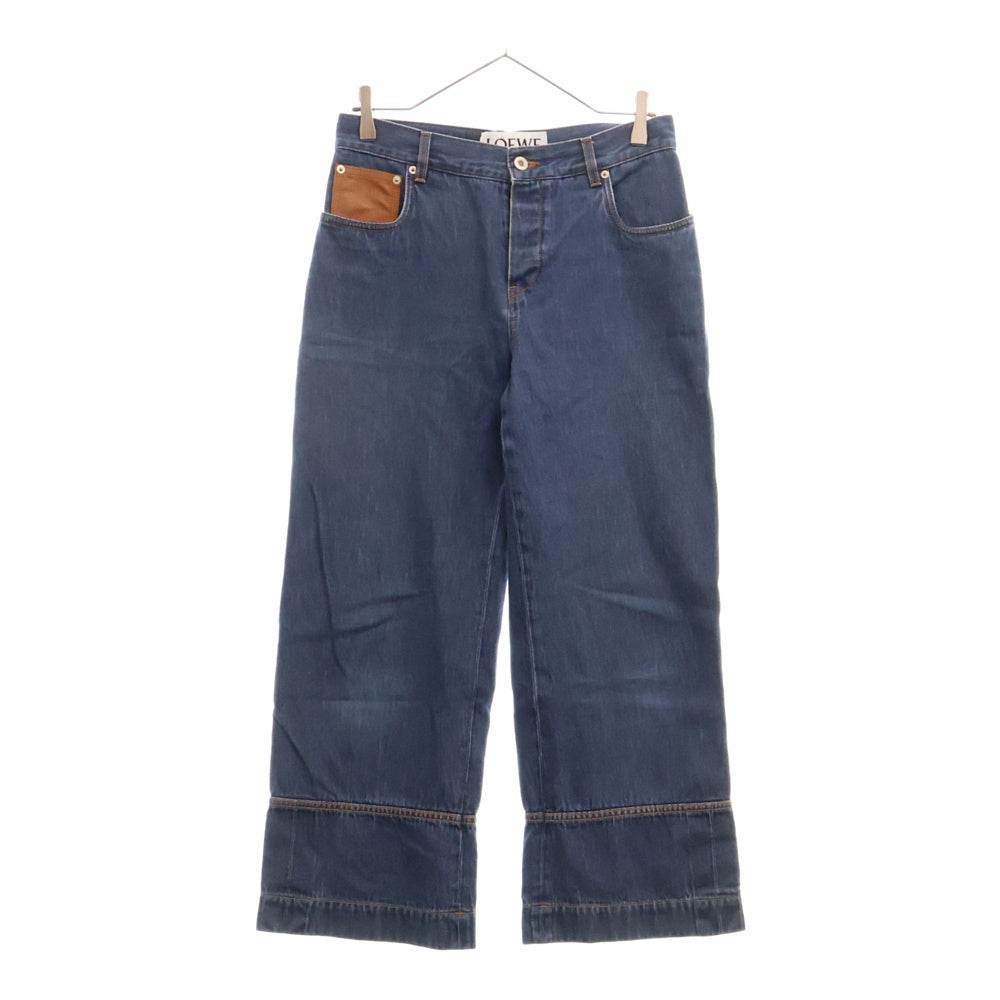 LOEWE(ロエベ) フィッシャーマン ターンアップ セルビッチ ボタンフライ デニムパンツ インディゴ S359Y11X68