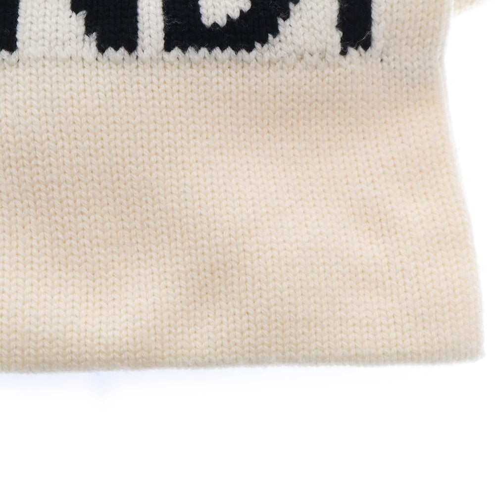 FENDI(フェンディ) ロゴデザイン ウール マフラー ベージュ