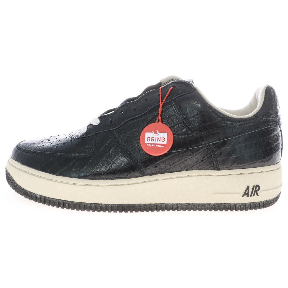 NIKE(ナイキ) 【観賞用 2004年製】 HTM AIR FORCE 1 LOW CROCODILE エアフォース1 HTM2 ローカットスニーカー ブラック US9/27cm 305895-002