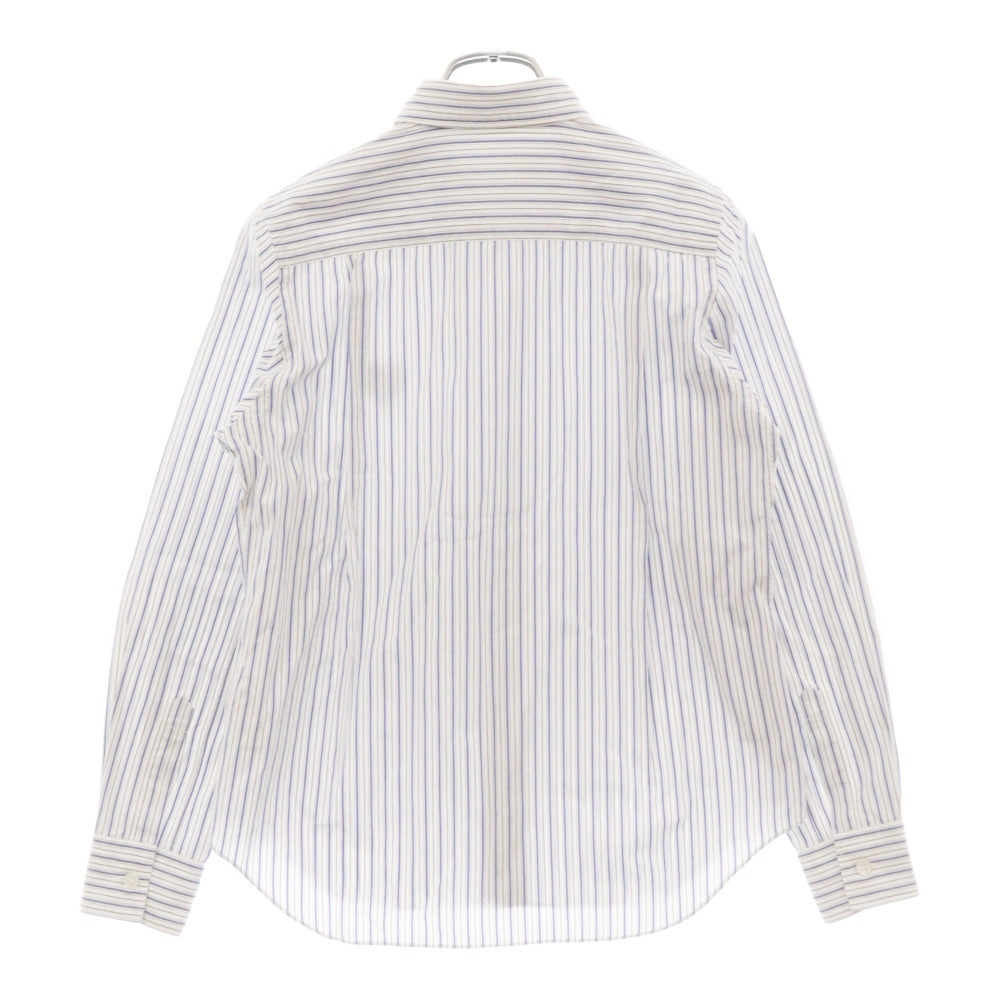 PLAY COMME des GARCONS(プレイコムデギャルソン) HEART MOTIF STRIPE L/S SJHIRT ハートモチーフ ストライプ長袖シャツ ホワイト/ブルー AZ-B005