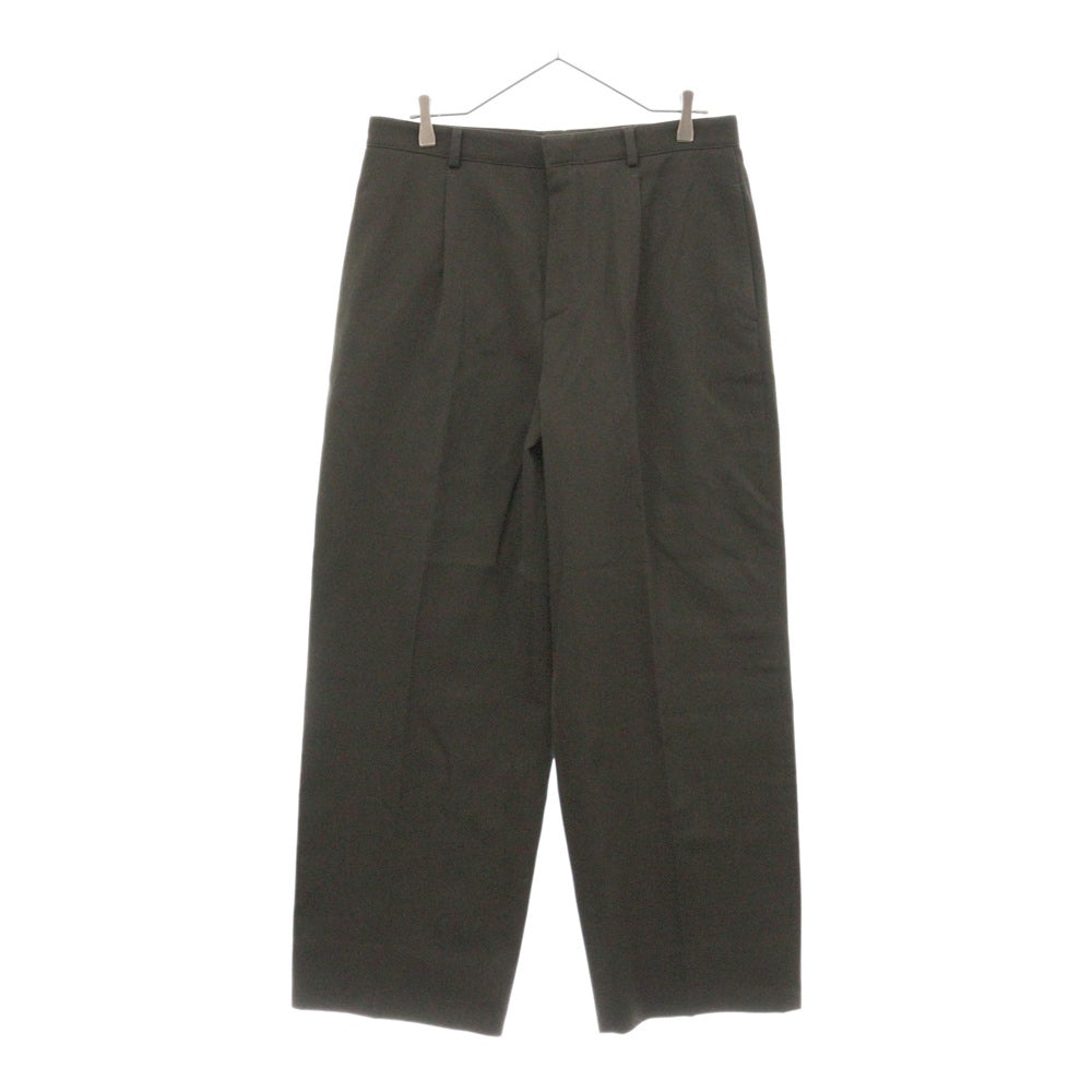 HERMES(エルメス) コットンウール スラックス パンツ トラウザー オリーブ