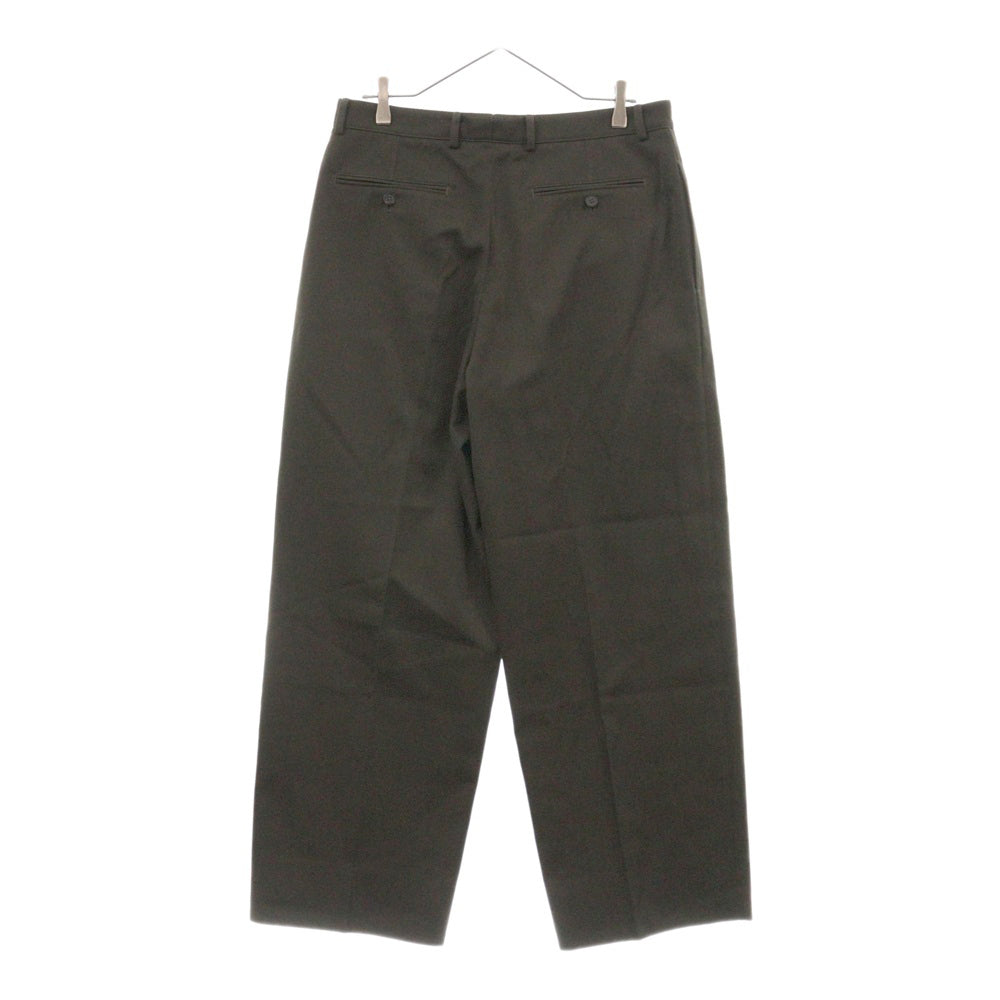 HERMES(エルメス) コットンウール スラックス パンツ トラウザー オリーブ