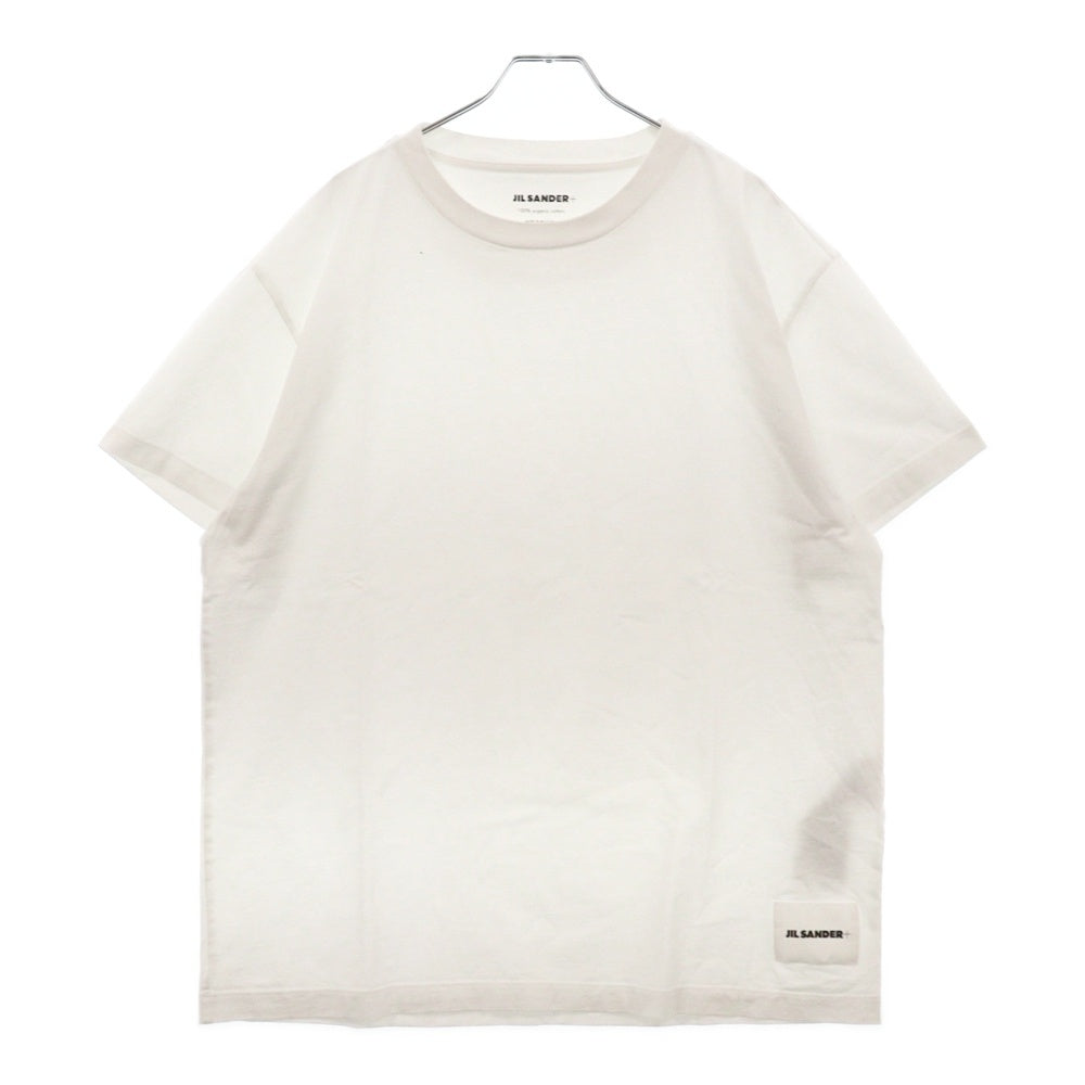 JIL SANDER +(ジルサンダープラス) 23SS パックT ロゴTシャツ ホワイト J47GC0001 J45048