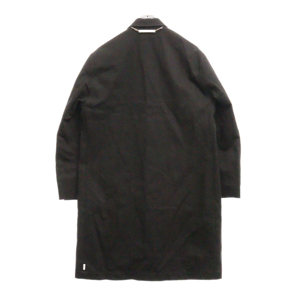 WTAPS(ダブルタップス) 24AW ×MINEDENIM マインデニム 裏地レオパード柄 デニム シングルコート ブラック 242TQMYD-JKM01S