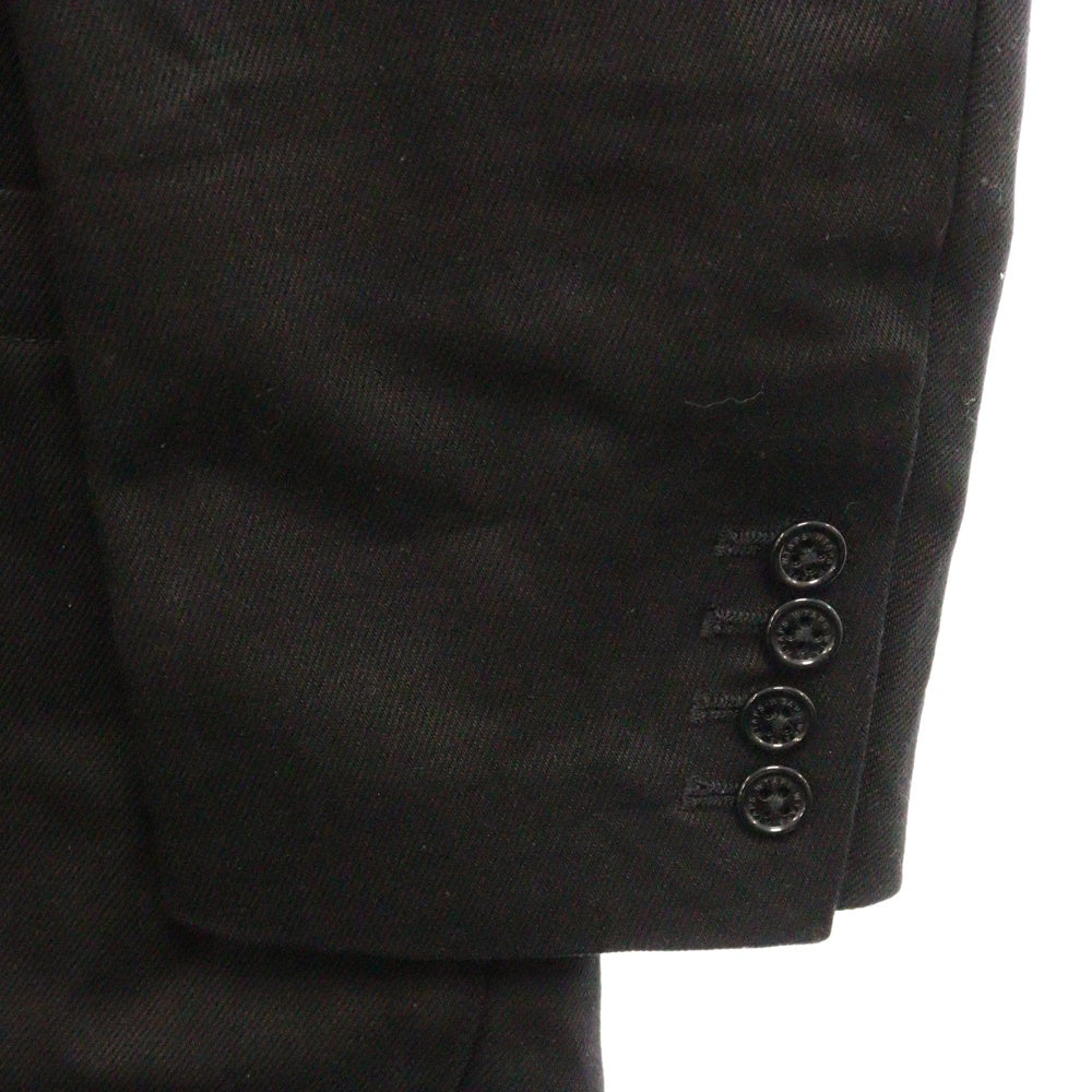 WTAPS(ダブルタップス) 24AW ×MINEDENIM マインデニム 裏地レオパード柄 デニム シングルコート ブラック 242TQMYD-JKM01S