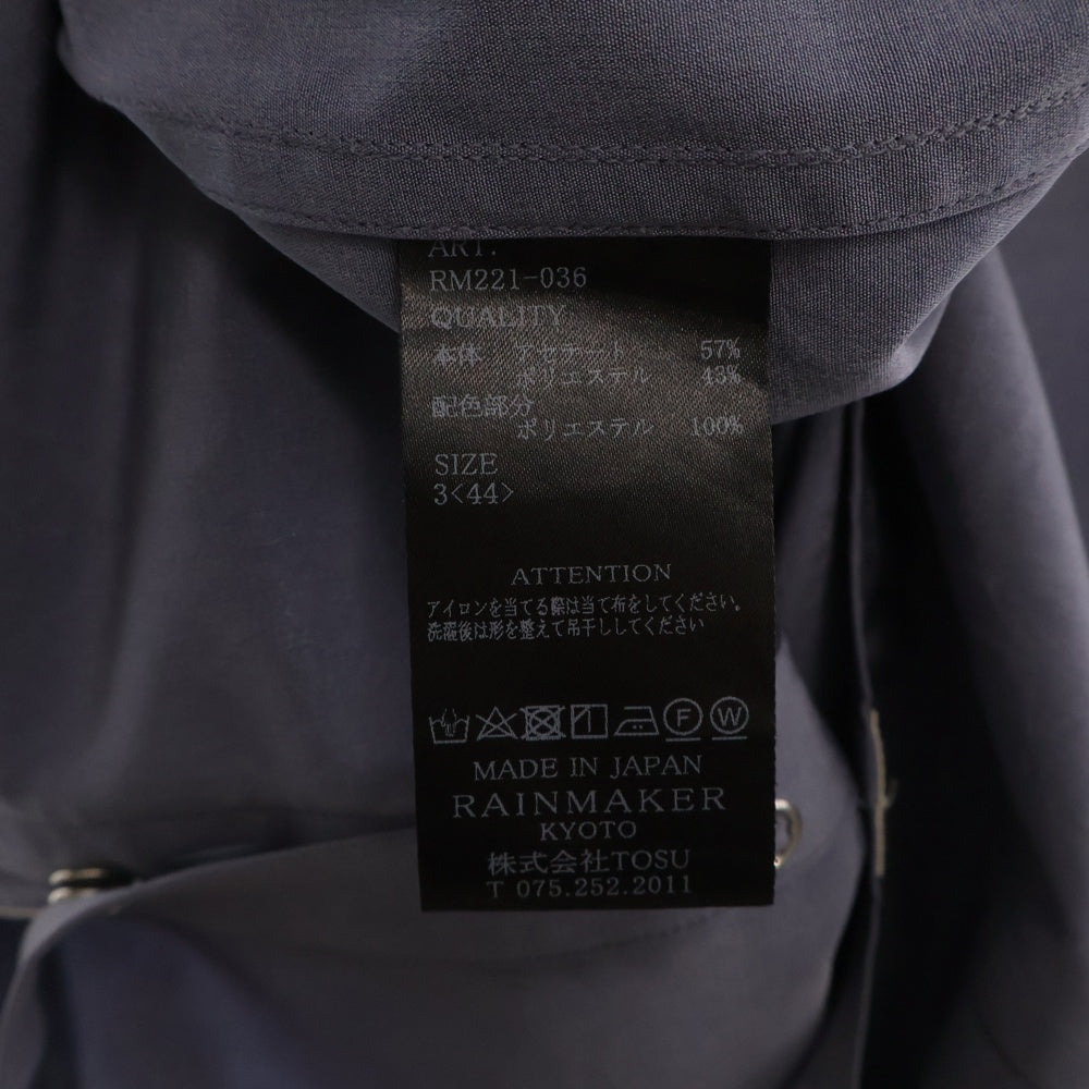 RAINMAKER(レインメーカー) WESTERN SHIRT ボタニカル ウエスタン 長袖シャツ ブルー RM221-036