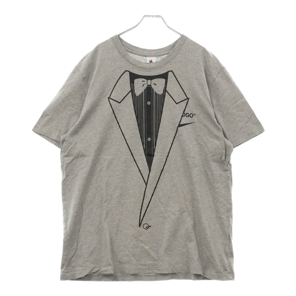 NIKE(ナイキ) 18AW ×OFF-WHITE NRG A6 TEE オフホワイト 両面プリント クルーネック 半袖Tシャツ カットソー グレー BQ0827-063