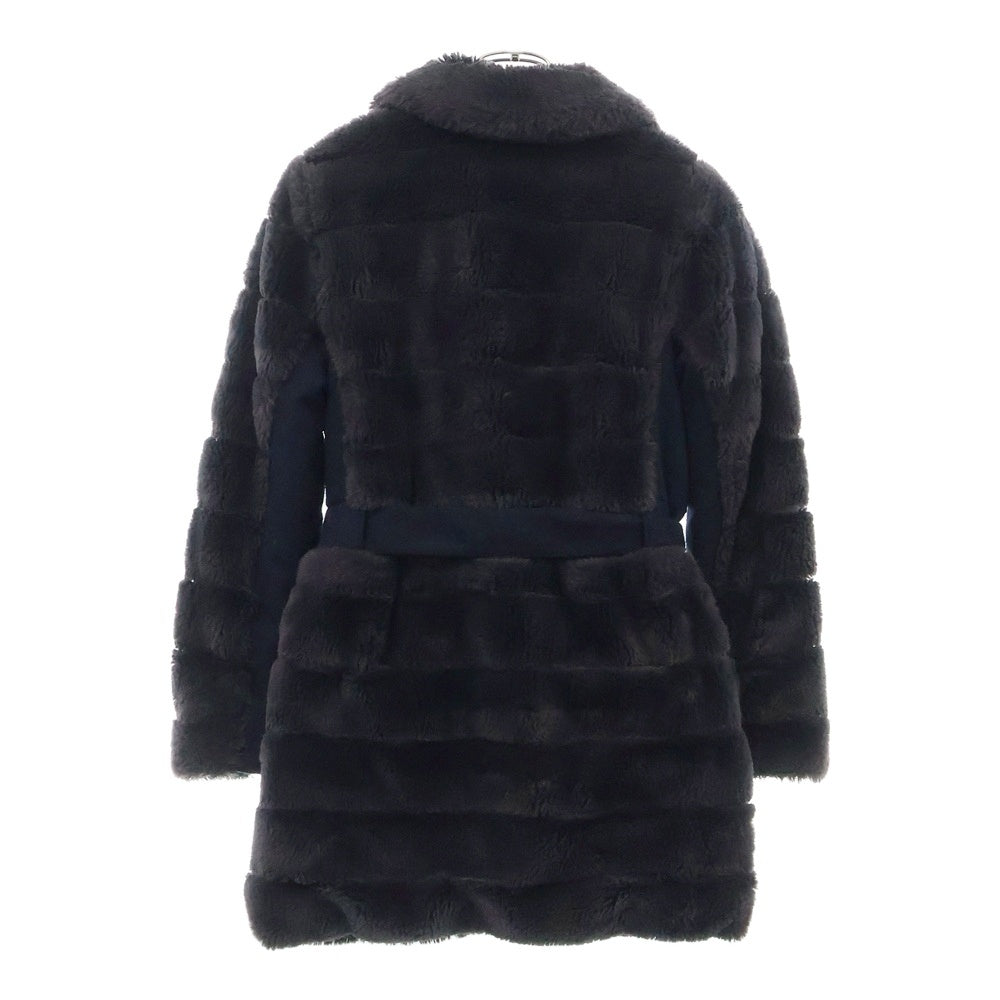 Chloe(クロエ) ベルテッドミディアムコート レディース ネイビー