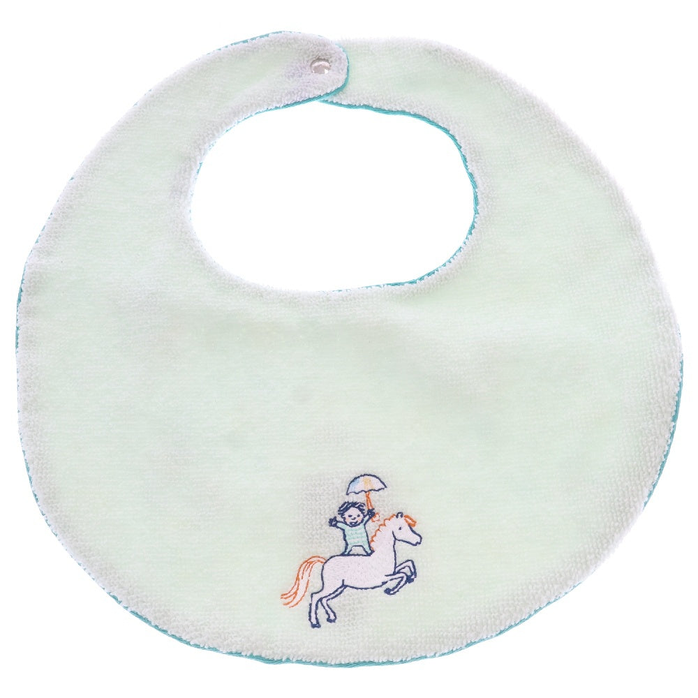 HERMES(エルメス) baby ベイビー ガブリオル スタイ よだれかけ ラウンド グリーン キッズ