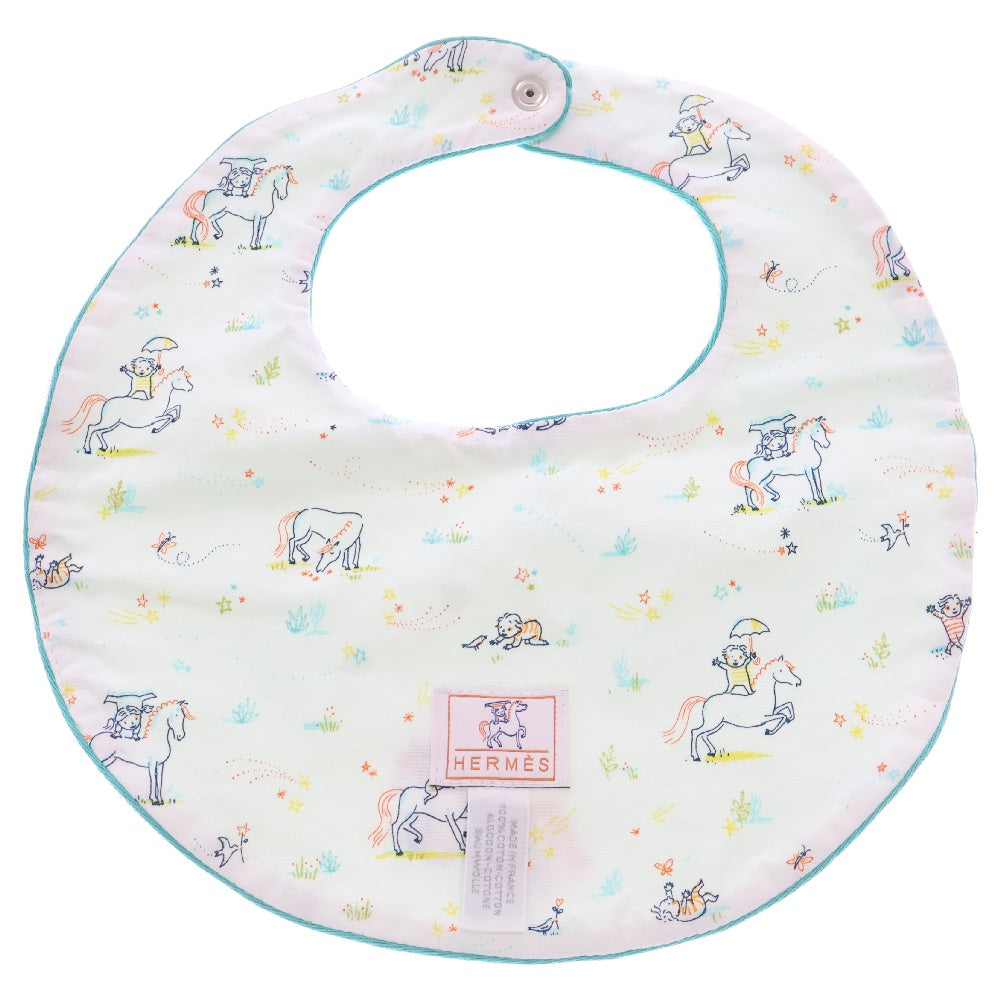 HERMES(エルメス) baby ベイビー ガブリオル スタイ よだれかけ ラウンド グリーン キッズ