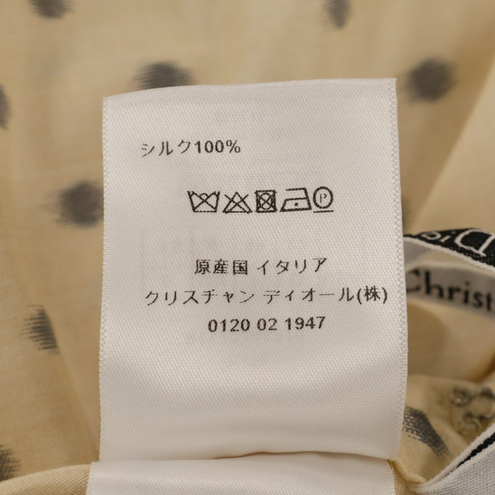 Christian Dior(クリスチャンディオール) 19SS かすれドット柄 シルク ロングスカート ベージュ レディース 911J23A6810