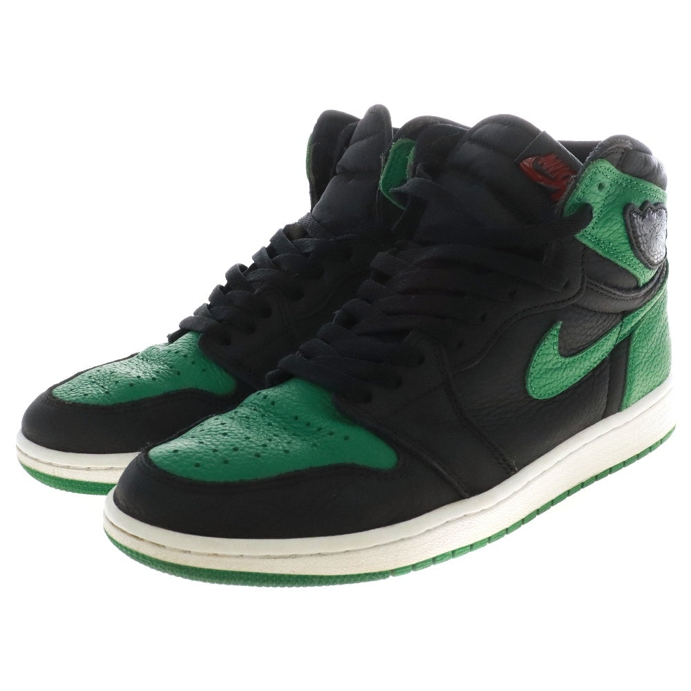 NIKE(ナイキ) AIR JORDAN 1 RETRO HIGH OG PINE GREEN エアジョーダン1 レトロ パイングリーン ローカットスニーカー ブラック/グリーン US9/27.0cm 555088-030