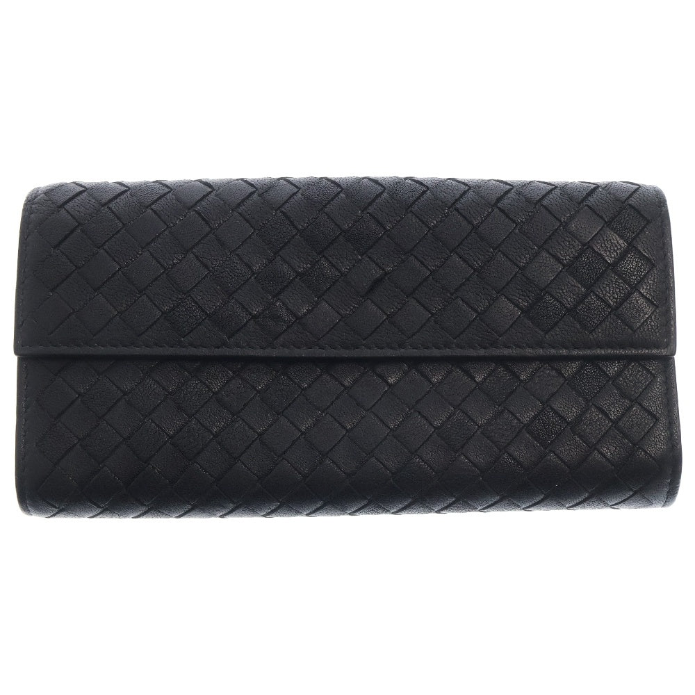 BOTTEGA VENETA(ボッテガヴェネタ) イントレチャート レザー ロングウォレット 長財布 ブラック 150509 VX051 1000