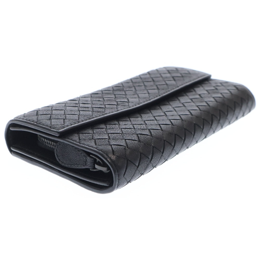 BOTTEGA VENETA(ボッテガヴェネタ) イントレチャート レザー ロングウォレット 長財布 ブラック 150509 VX051 1000