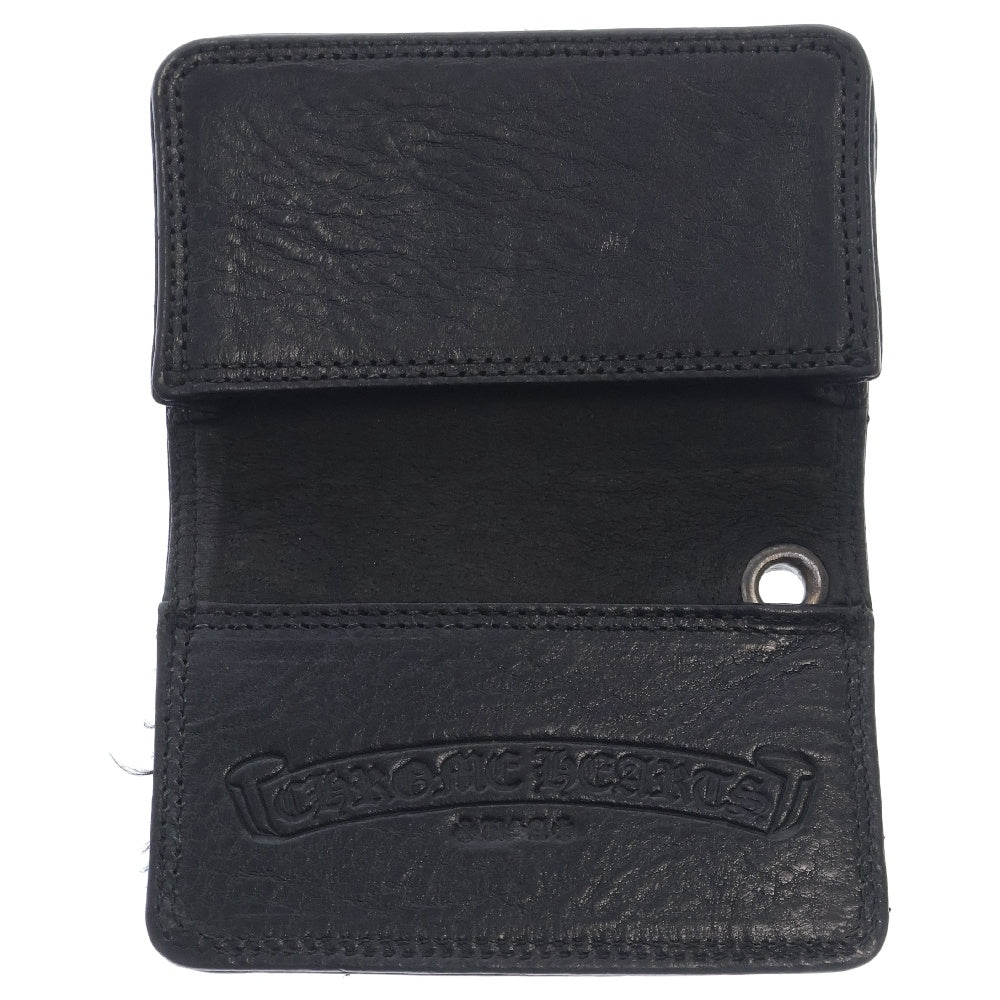 CHROME HEARTS(クロムハーツ) CARD CASE グロメット付きレザーカードケース ブラック