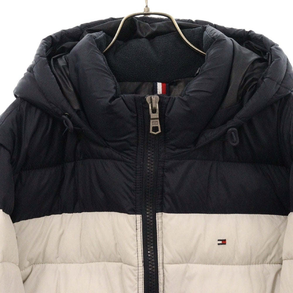 TOMMY HILFIGER(トミーヒルフィガー) CLASSIC HOODY PUFFER JACKET クラシック フード付き パファー 中綿ジャケットネイビー/ホワイト/レッド 156AN122