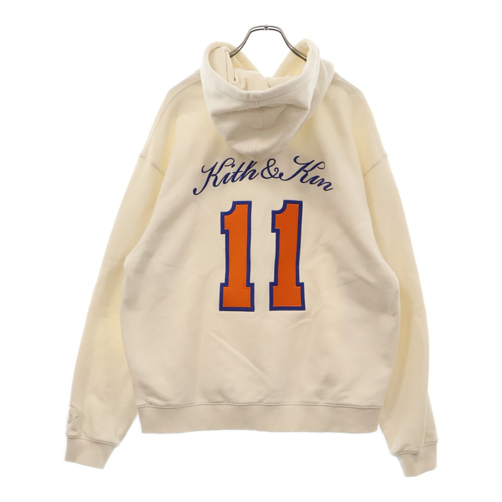 KITH(キス) 22AW NEW YORK KNICKS HOODIE ニューヨークニックス スウェットプルオーバーパーカー フーディ ホワイト KHM030861