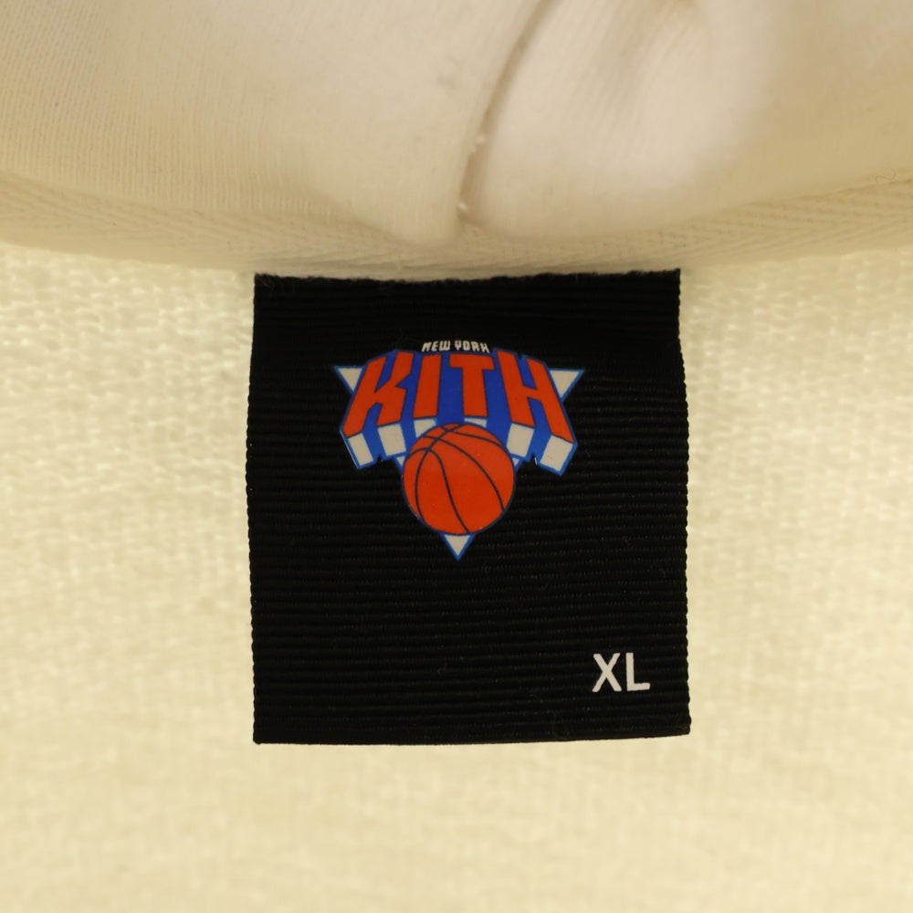 KITH(キス) 22AW NEW YORK KNICKS HOODIE ニューヨークニックス スウェットプルオーバーパーカー フーディ ホワイト KHM030861