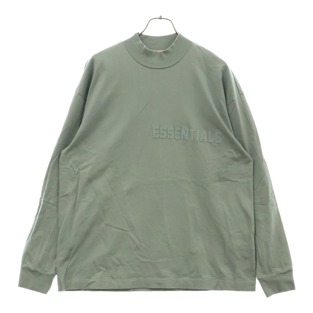 FEAR OF GOD ESSENTIALS(フィアオブゴッド エッセンシャルズ) L/S T-SHIRT フロントラバーロゴ 長袖Tシャツ ロンT グリーン