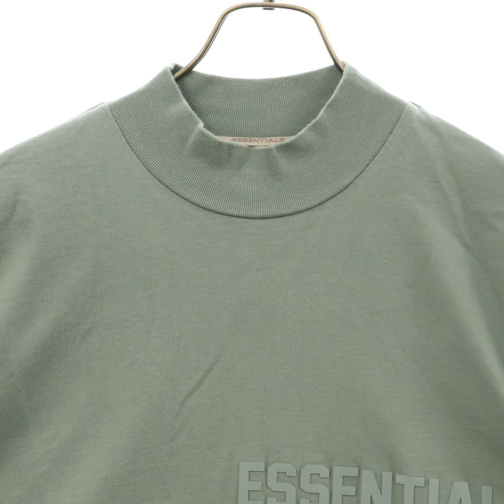 FEAR OF GOD ESSENTIALS(フィアオブゴッド エッセンシャルズ) L/S T-SHIRT フロントラバーロゴ 長袖Tシャツ ロンT グリーン