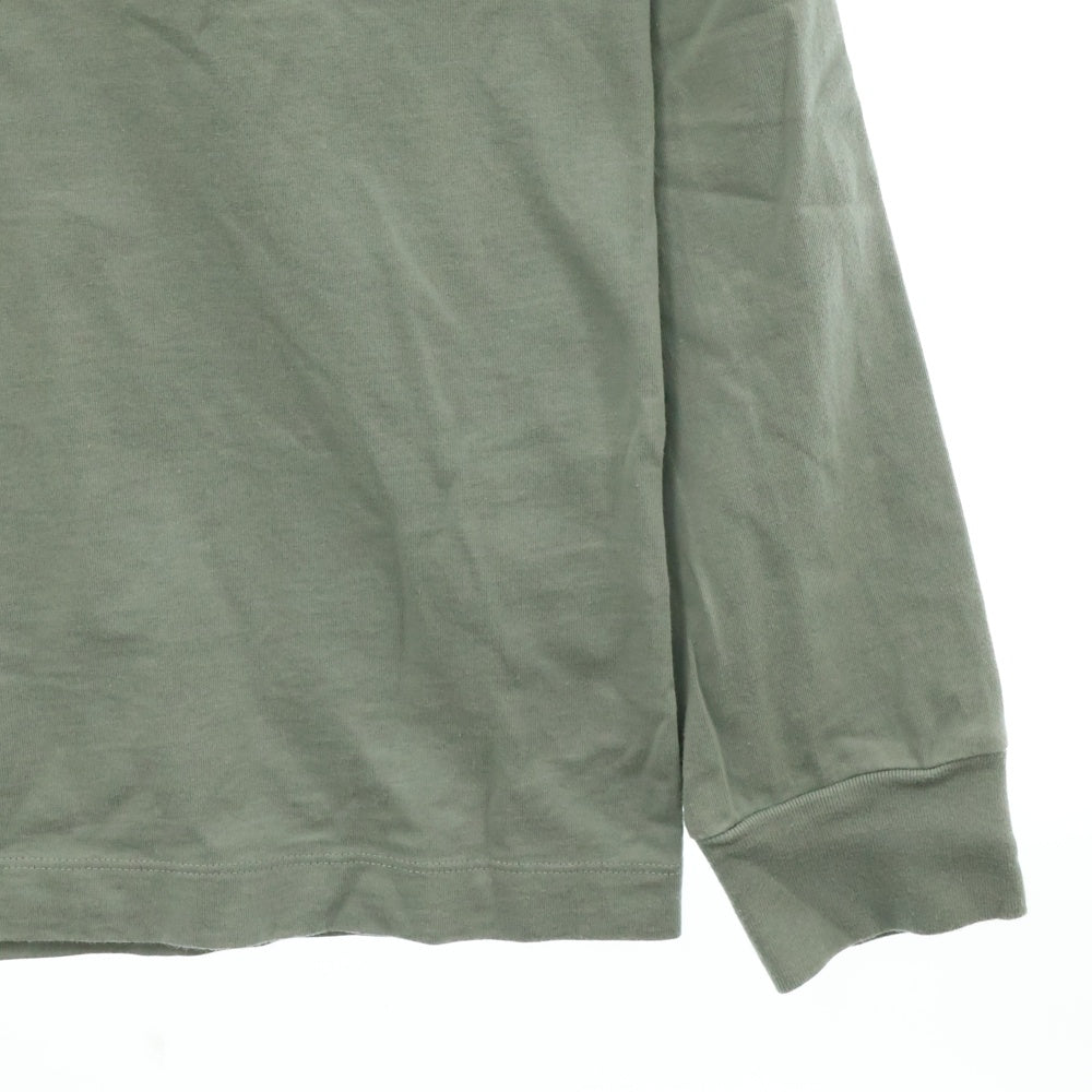 FEAR OF GOD ESSENTIALS(フィアオブゴッド エッセンシャルズ) L/S T-SHIRT フロントラバーロゴ 長袖Tシャツ ロンT グリーン