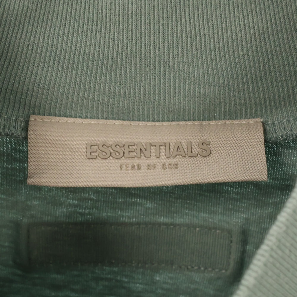 FEAR OF GOD ESSENTIALS(フィアオブゴッド エッセンシャルズ) L/S T-SHIRT フロントラバーロゴ 長袖Tシャツ ロンT グリーン