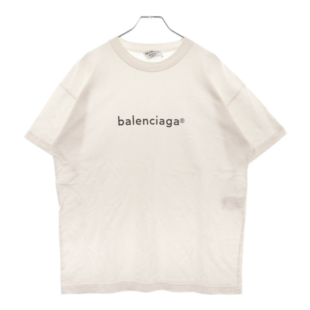 BALENCIAGA(バレンシアガ) 20SS NEW COPYRIGHT TEE フロントロゴプリント 半袖Tシャツ ホワイト レディース 612965 TIV54