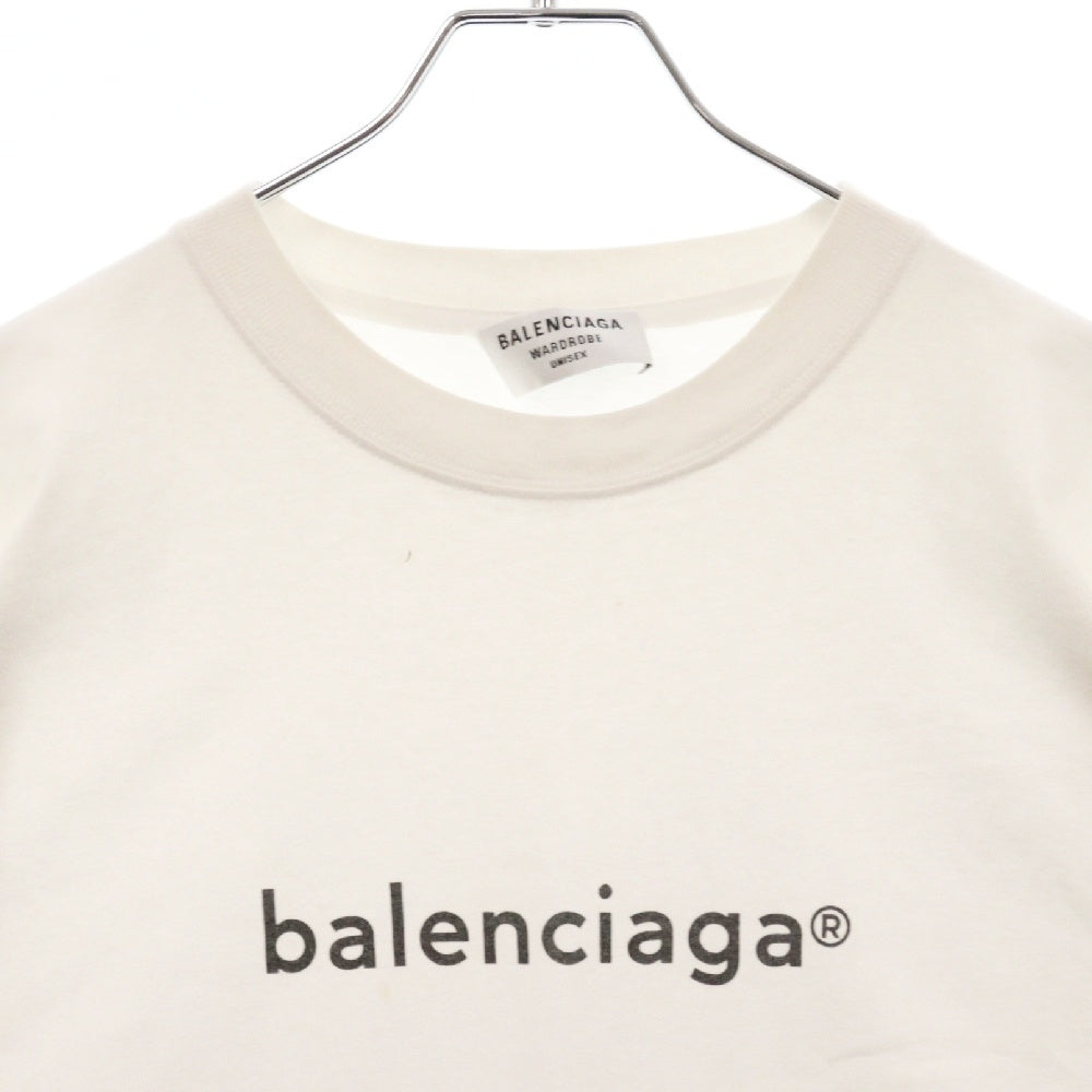 BALENCIAGA(バレンシアガ) 20SS NEW COPYRIGHT TEE フロントロゴプリント 半袖Tシャツ ホワイト レディース 612965 TIV54