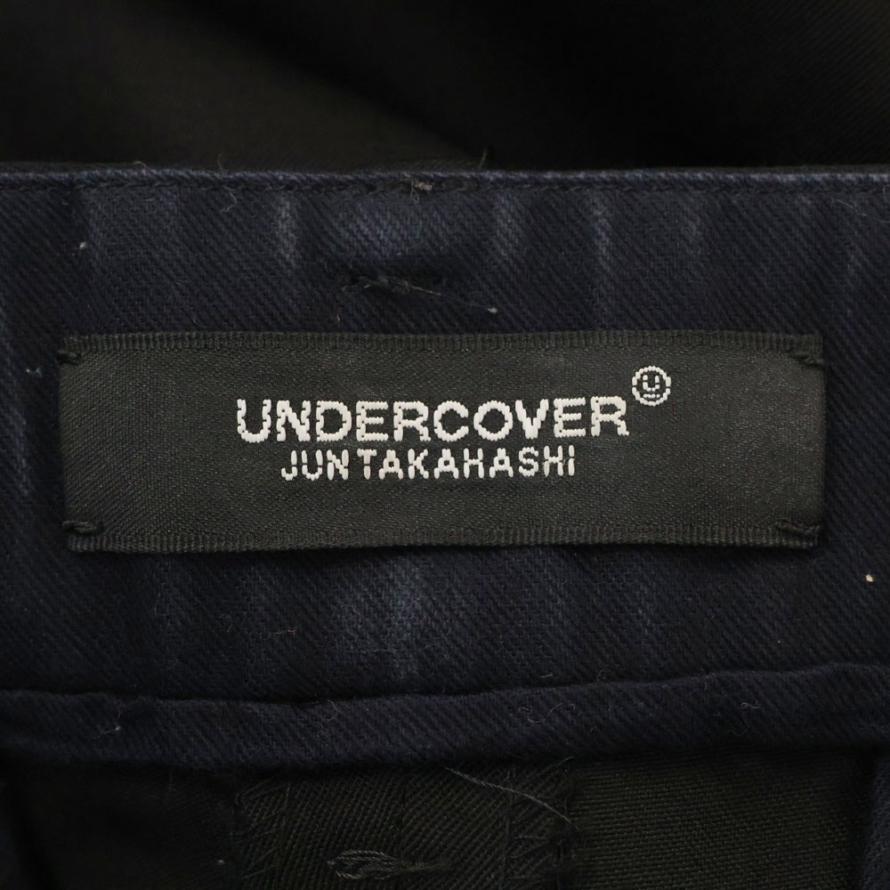 UNDERCOVER(アンダーカバー) 24AW ウールワイド イージーパンツ ジップフライパンツ スラックス ブラック UC2D4502-2