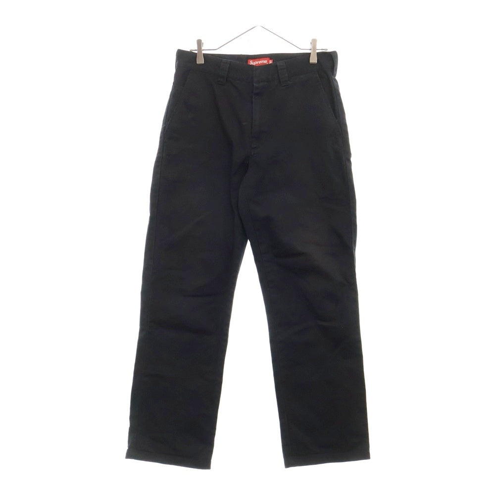 SUPREME(シュプリーム) 22AW Work Pant コットン ジップフライ ワークパンツ ブラック