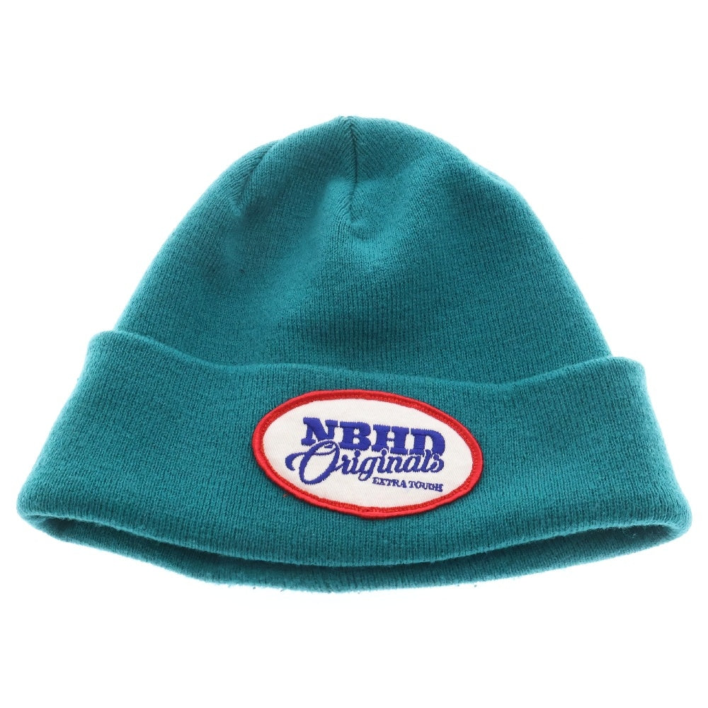 NEIGHBORHOOD(ネイバーフッド) 23AW BEANIE ワッペン ロゴ ニット ビーニー 帽子 グリーン 232YGNH-HT01
