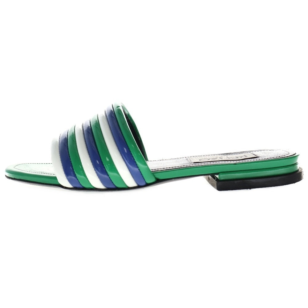 KENZO(ケンゾー) エナメル フラットサンダル シューズ グリーン レディース