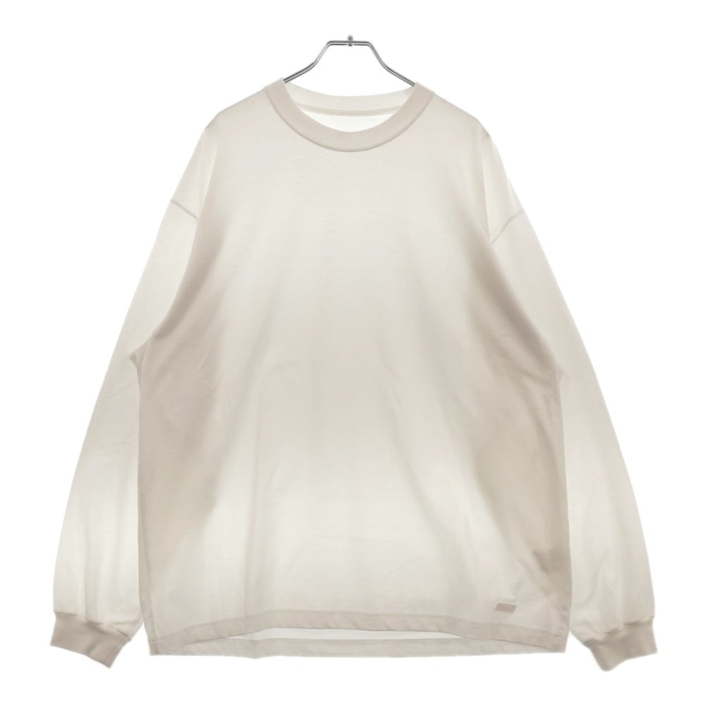 ENNOY(エンノイ) 24SS L/S T-Shirts ロゴラバーパッチ クルーネック長袖 Tシャツ カットソー ホワイト SS24BRENCT03NTL