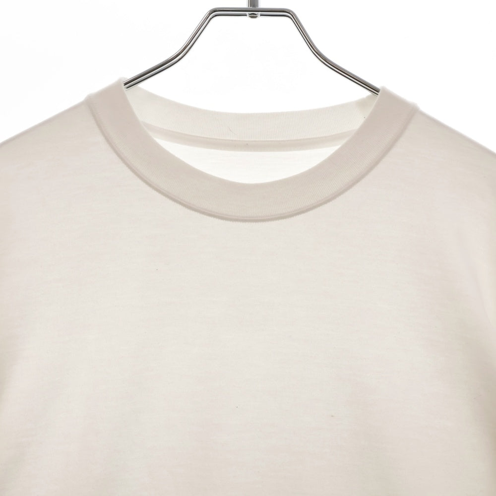 ENNOY(エンノイ) 24SS L/S T-Shirts ロゴラバーパッチ クルーネック長袖 Tシャツ カットソー ホワイト SS24BRENCT03NTL