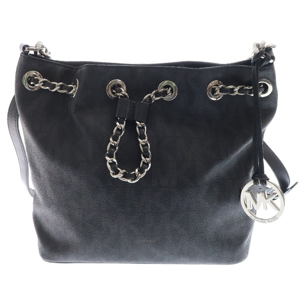MICHAEL KORS(マイケルコース) シグネチャーロゴ チェーン ショルダーバッグ ブラック レディース 30H4SFKM2B