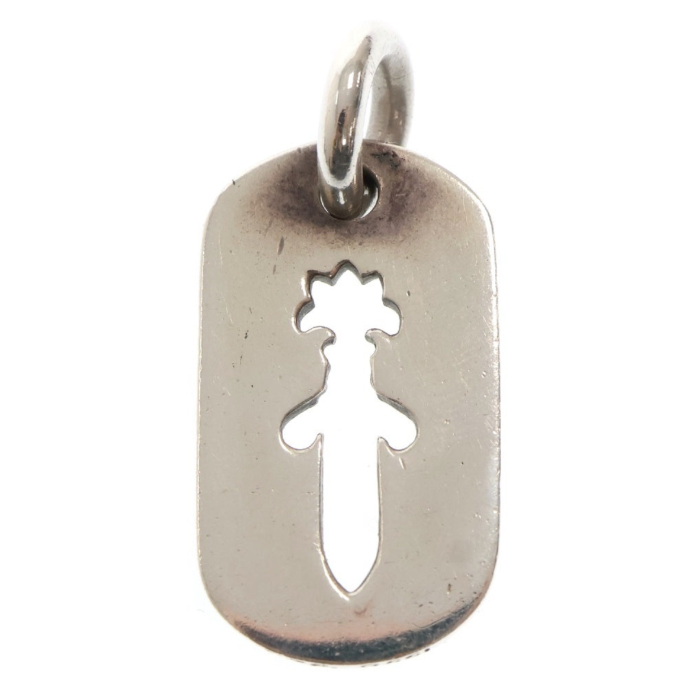 CHROME HEARTS(クロムハーツ) D TAG SML CO DAG カットアウト スモール ダガー ドッグタグ ペンダント ネックレストップ ペンダント ボールチェーンセット シルバー