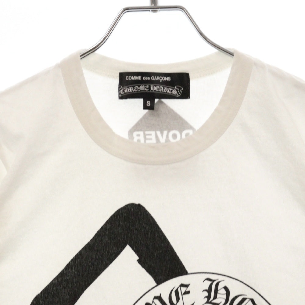 CHROME HEARTS(クロムハーツ) ×COMME des GARCONS HORSESHOE LOGO TEE コムデギャルソン DSM別注 ホースシューロゴ 半袖Tシャツ カットソー ホワイト レディース ZI-T004