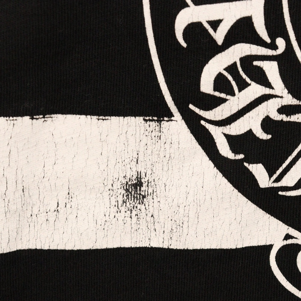 CHROME HEARTS(クロムハーツ) ×COMME des GARCONS CH LOGO TEE コムデギャルソン DSM別注 スクロールラベルプリント 半袖Tシャツ カットソー ブラック レディース ZI-T003